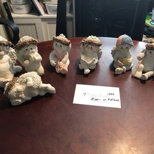 38 assorted sizes of dream sickle cherubs, by craft art Kristen 1994 to 1996.